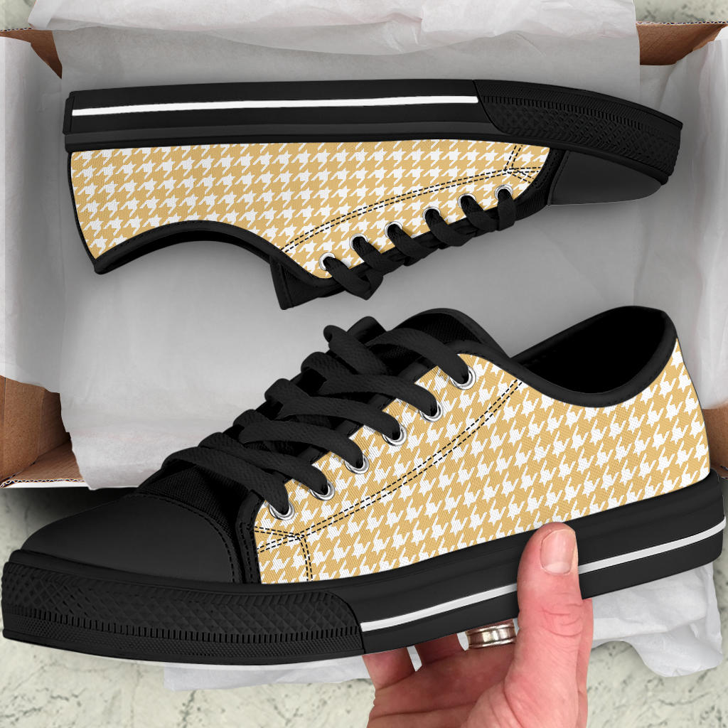 Banana Houndstooth Low Top Sneakers