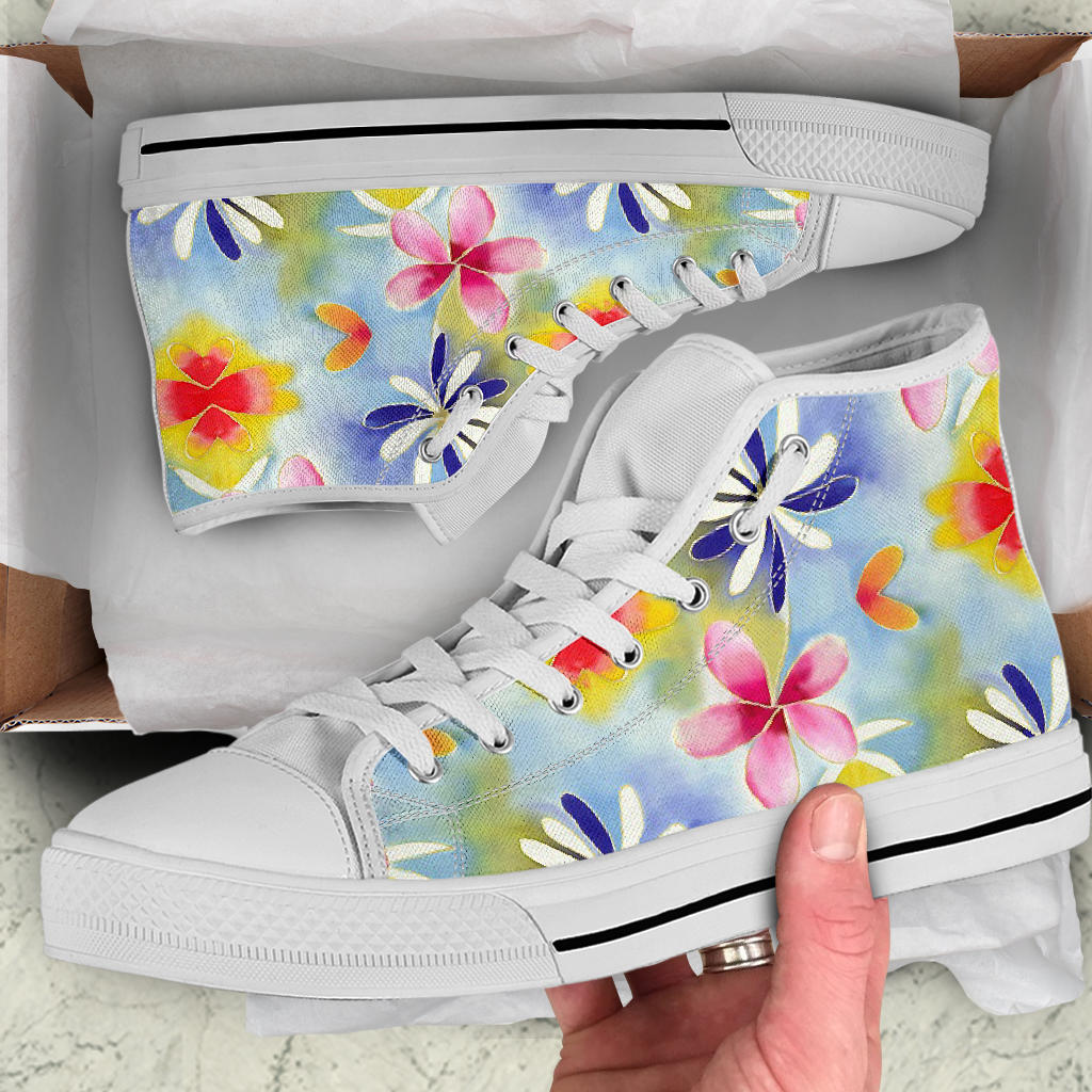 Sunrise Floral High Top Sneakers