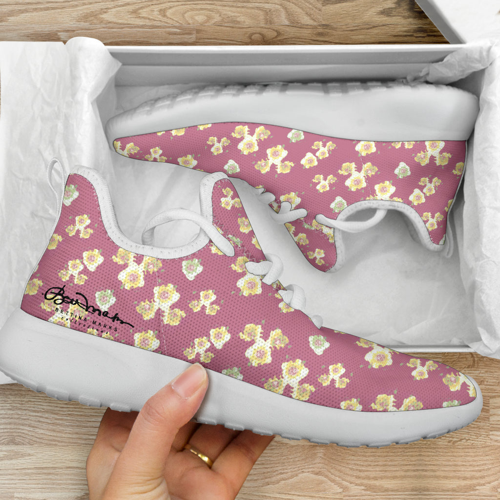 Starburst Floral Mesh Knit Sneakers