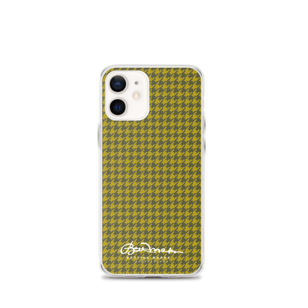 Olive Houndstooth iPhone Case