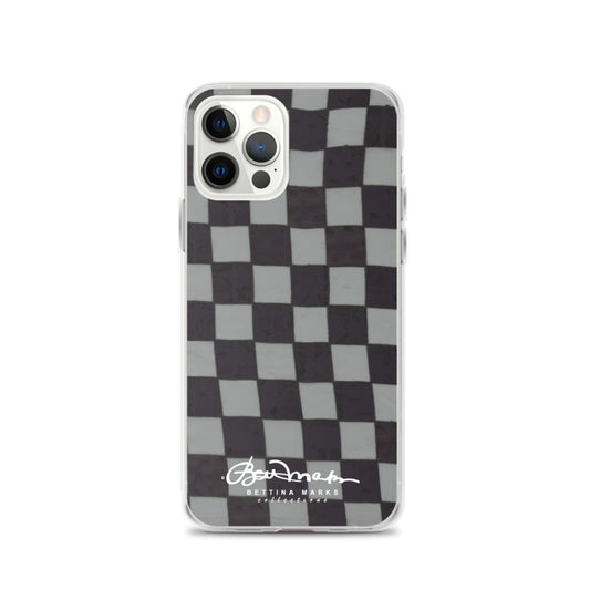 Grey Checkerboard iPhone Case