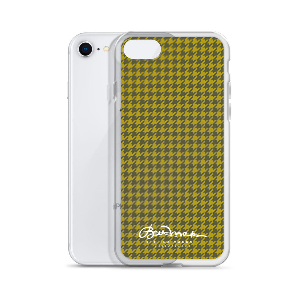 Olive Houndstooth iPhone Case