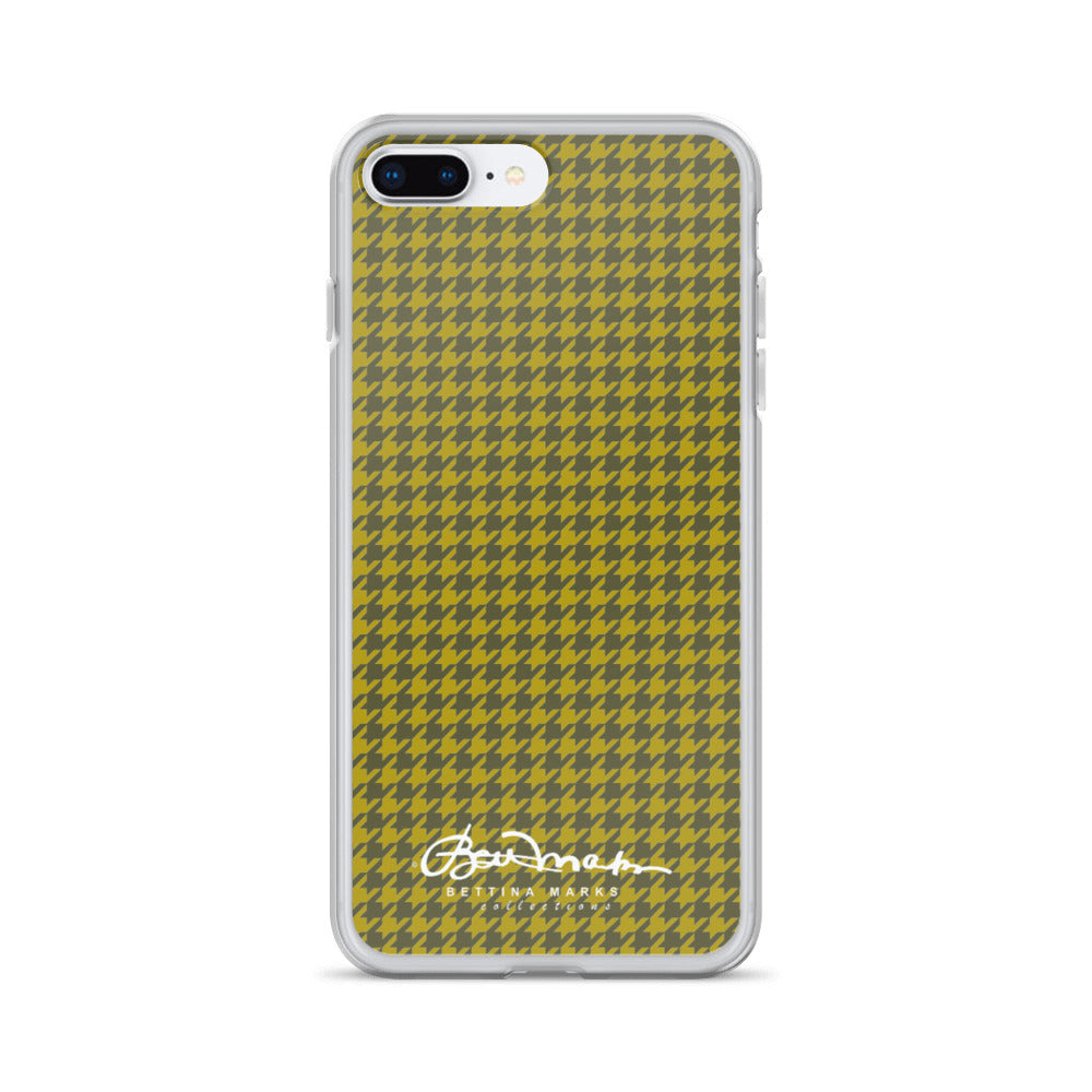 Olive Houndstooth iPhone Case