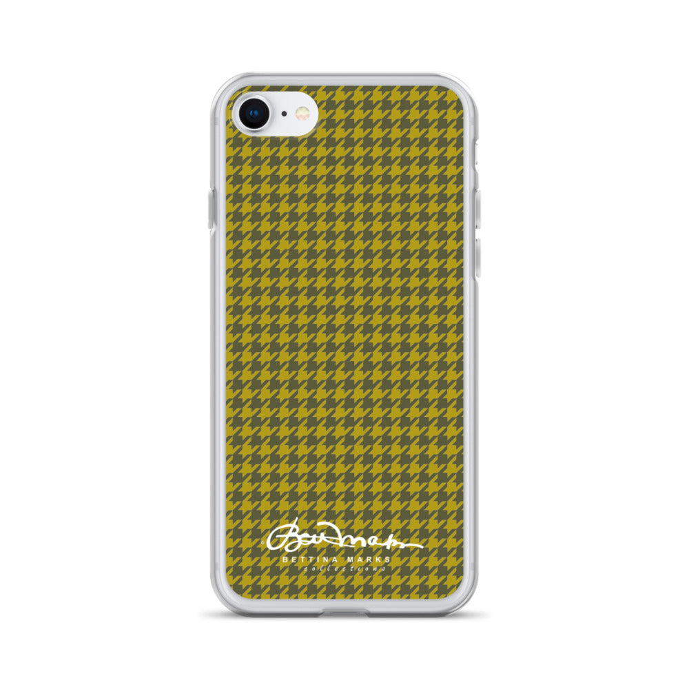 Olive Houndstooth iPhone Case