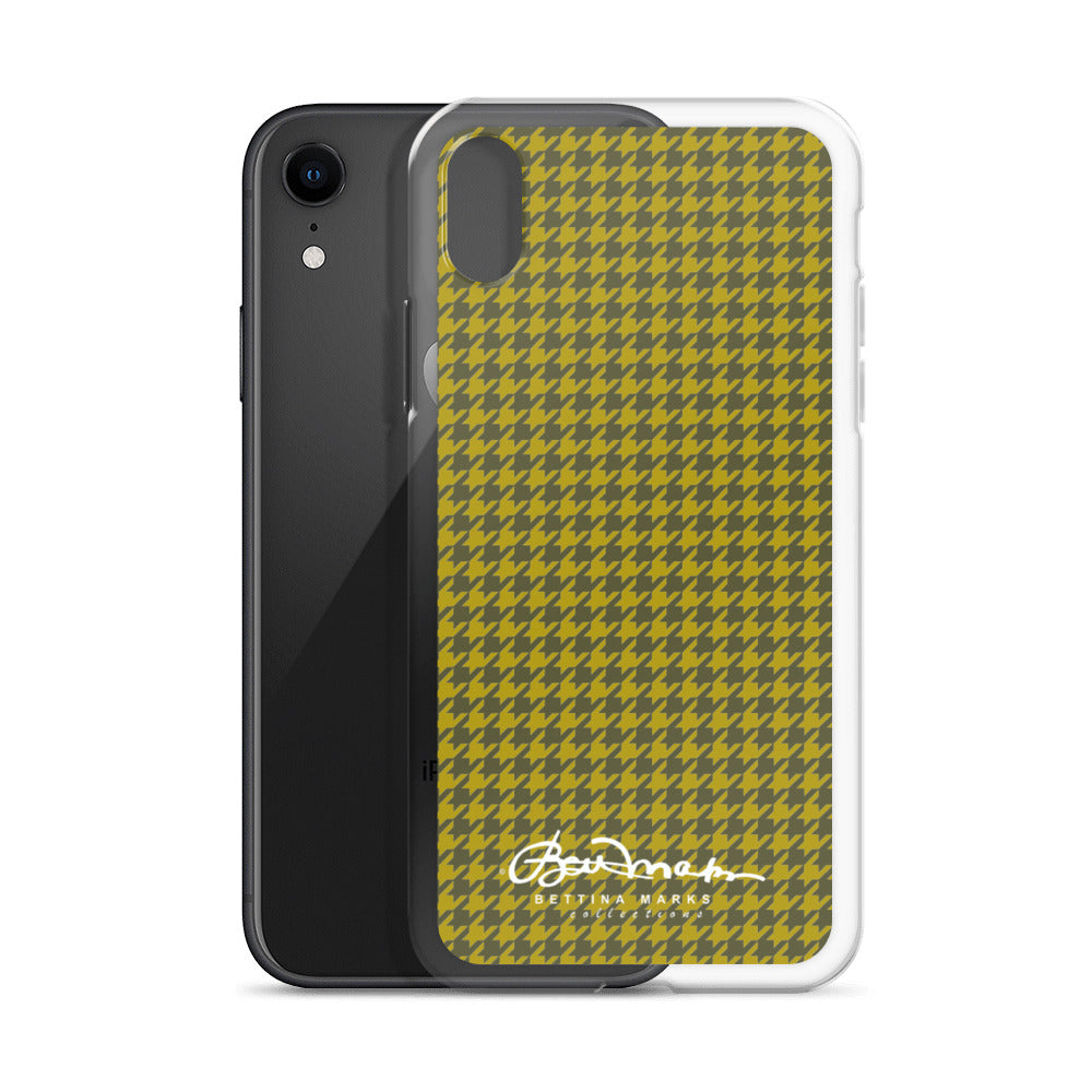 Olive Houndstooth iPhone Case