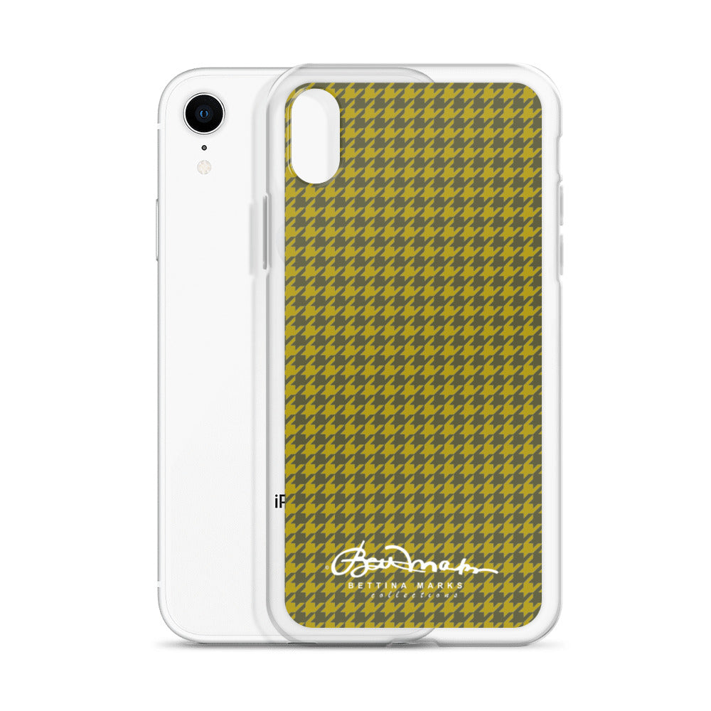 Olive Houndstooth iPhone Case