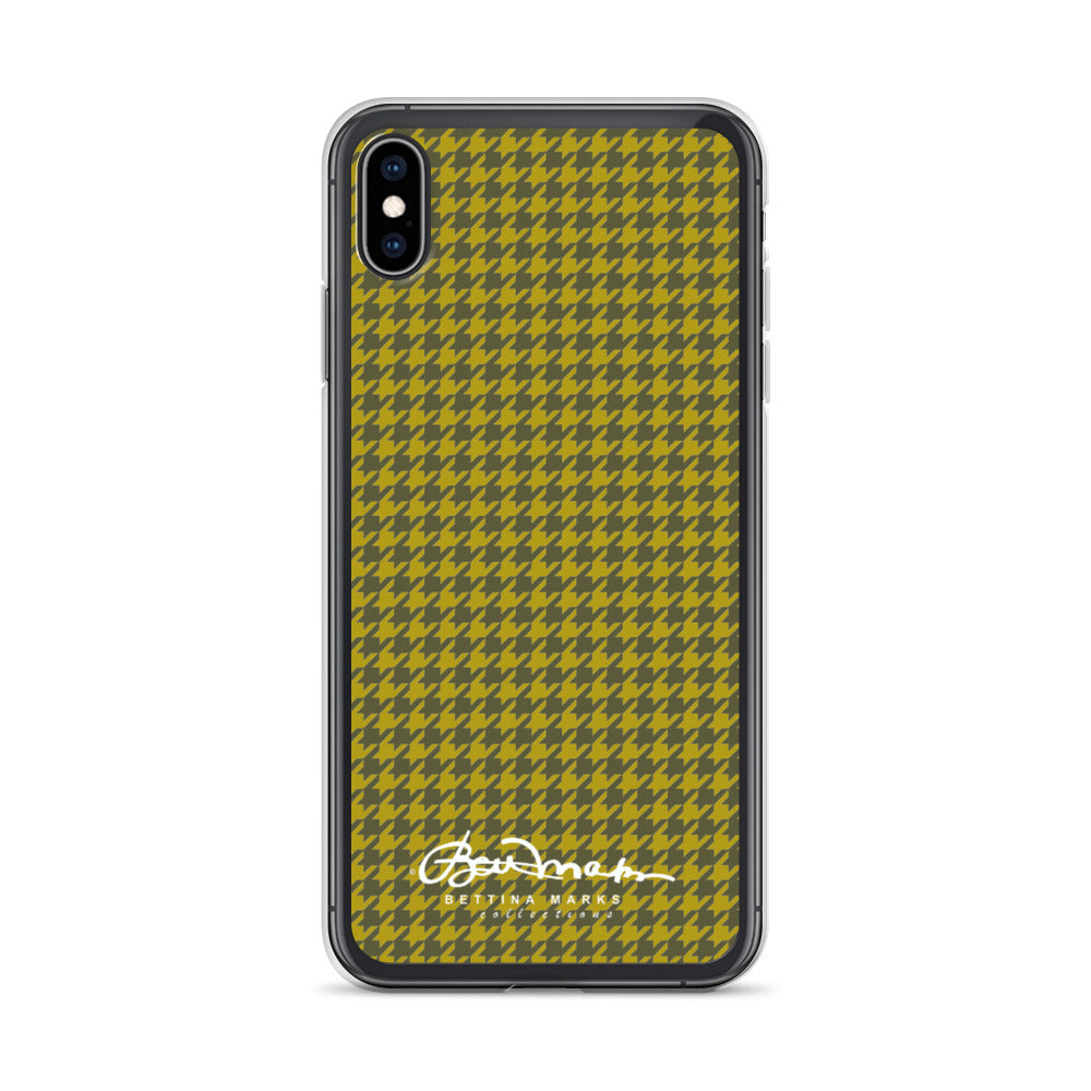 Olive Houndstooth iPhone Case