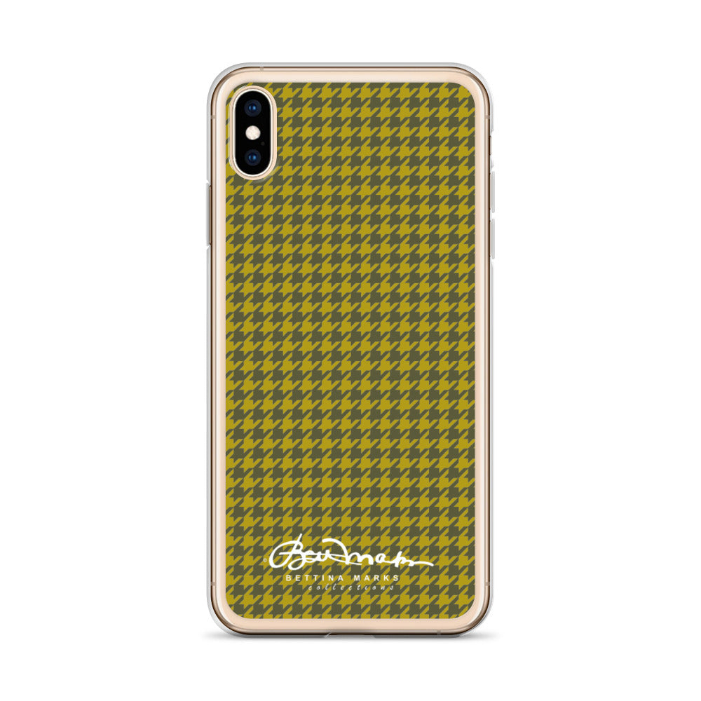 Olive Houndstooth iPhone Case