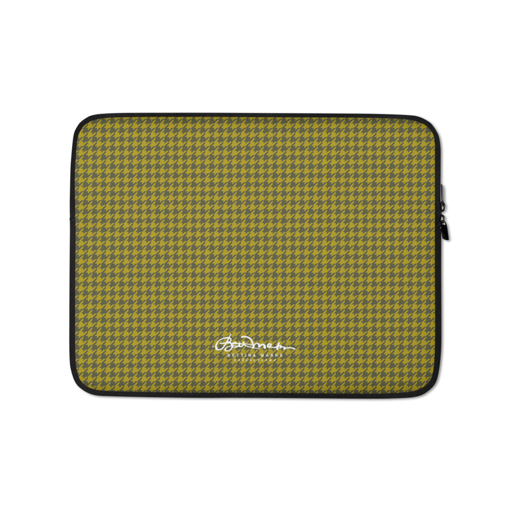 Olive Houndstooth Laptop Sleeve