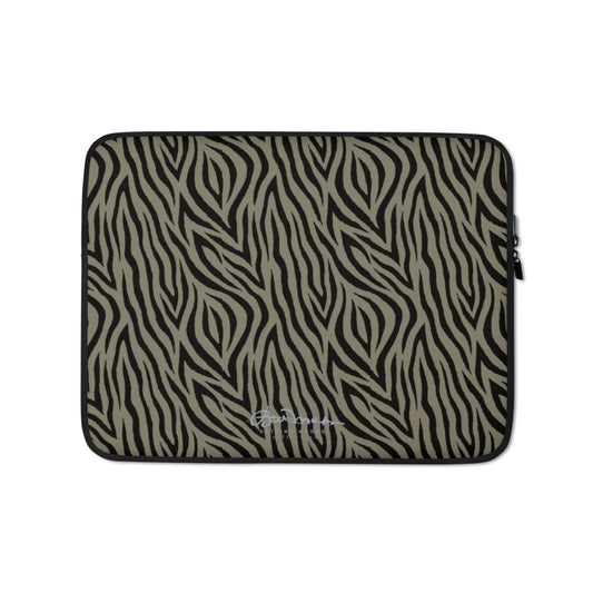 Khaki Zebra Laptop Sleeve