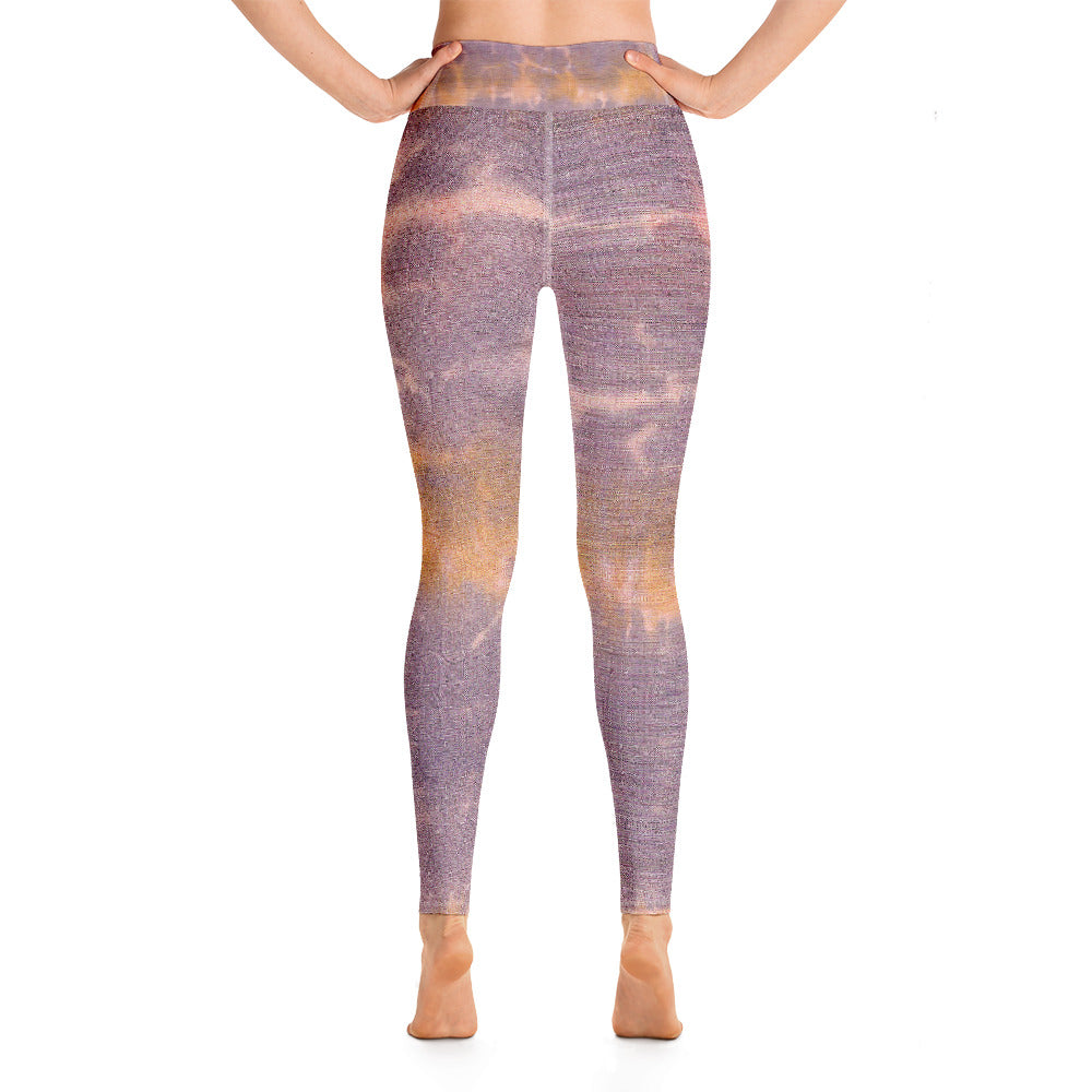 Purple Sunset Tie Dye Yoga Leggings