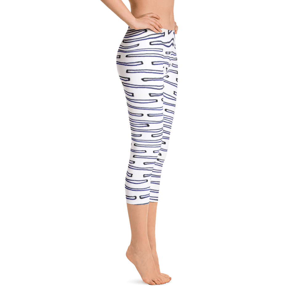 Nautical Crew Capri Leggings Right