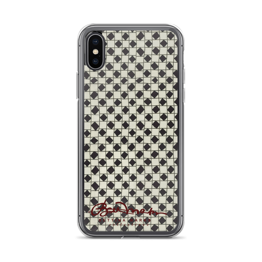 B&W Checkerboard Tough iPhone X Case