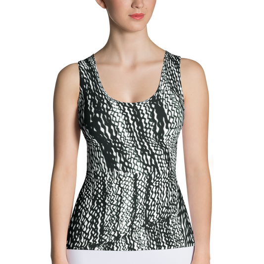 Scribbles Fitted Tank Top Front