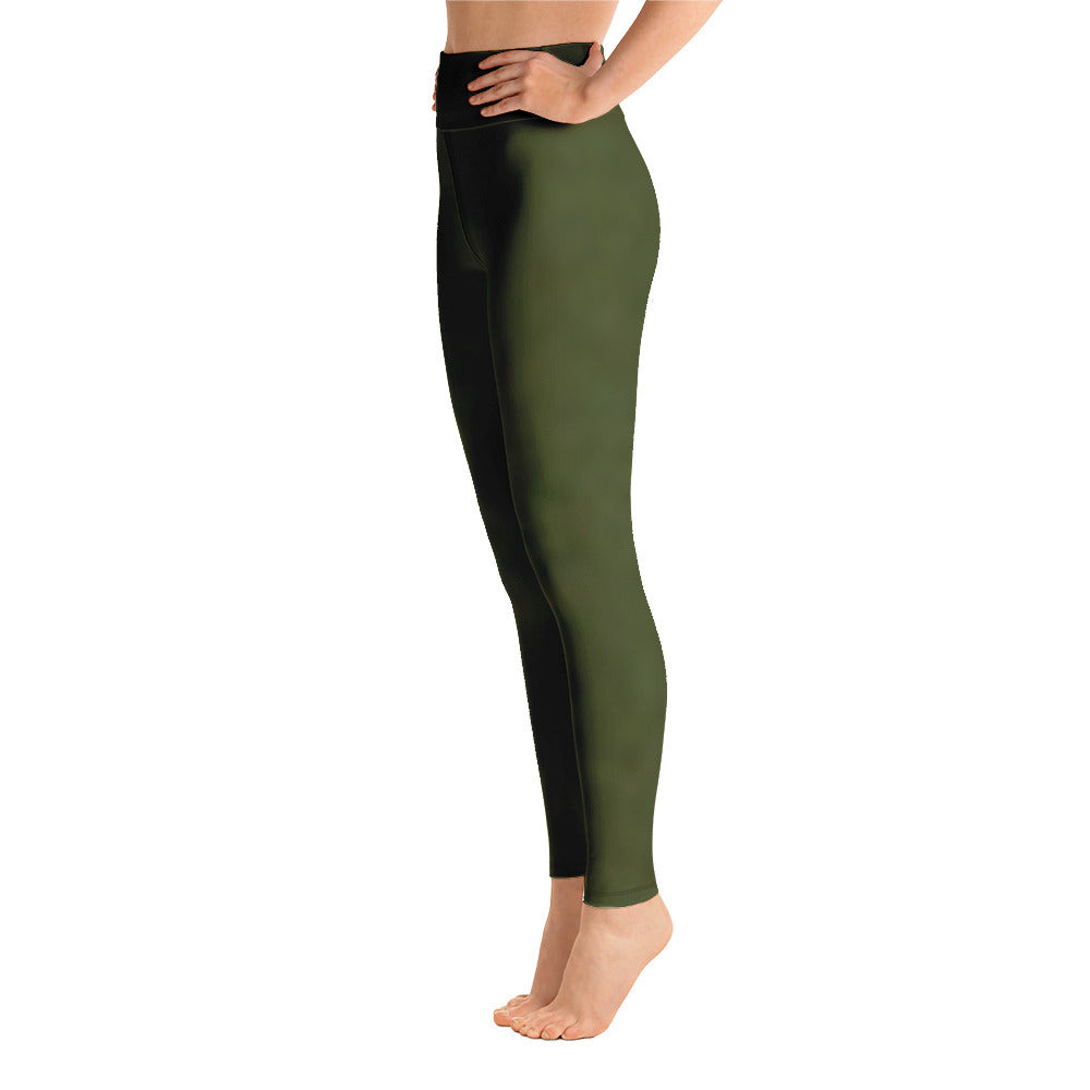 Tree Hugging Forest Green Yoga Leggings