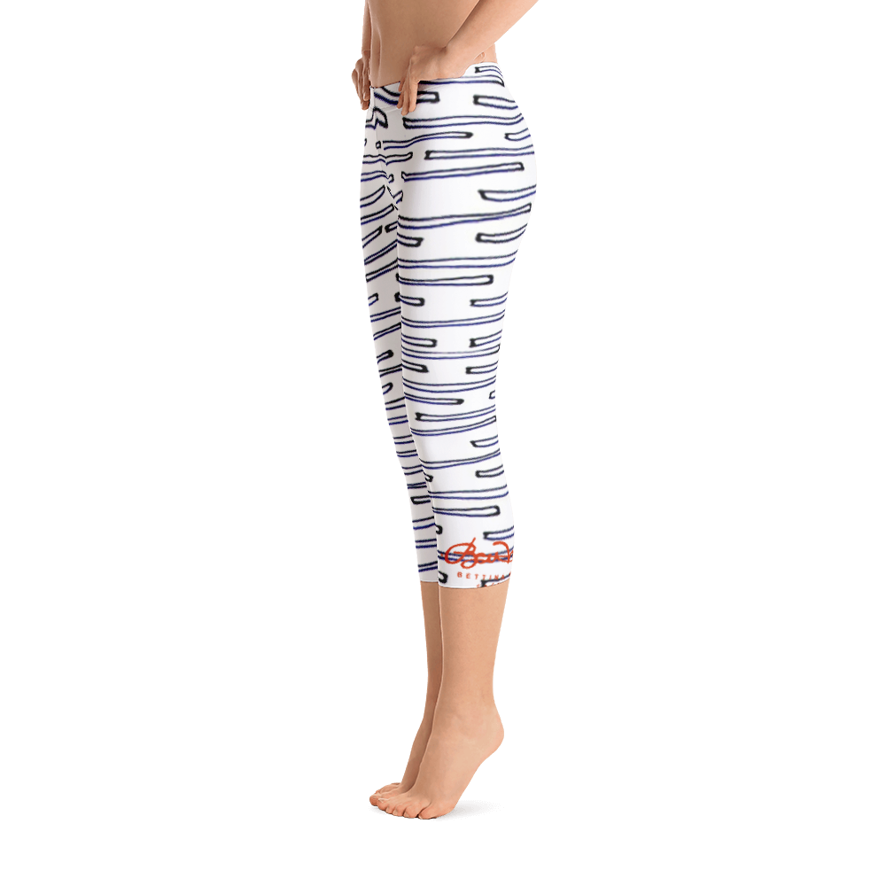 Nautical Crew Capri Leggings Left