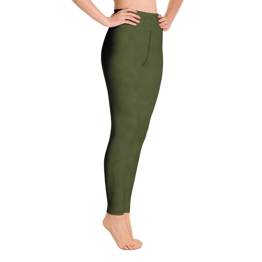 Tree Hugging Forest Green Yoga Leggings