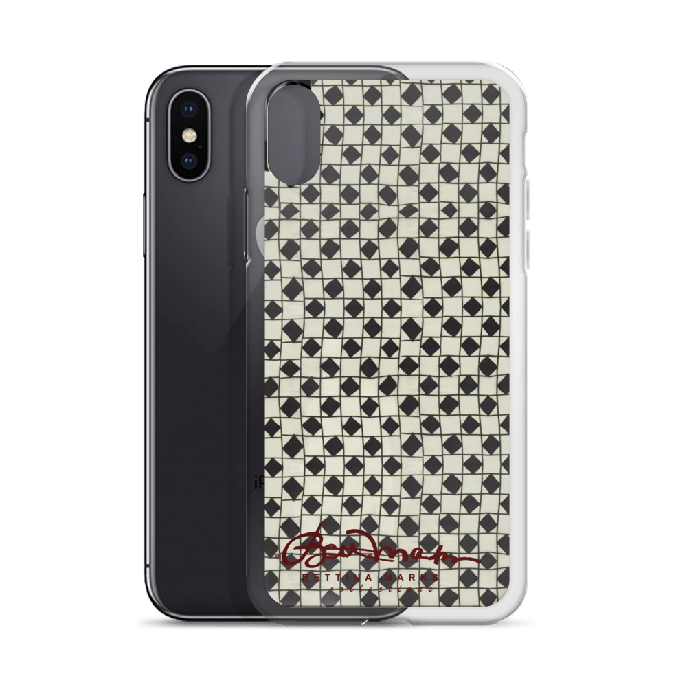 B&W Checkerboard Tough iPhone X Case