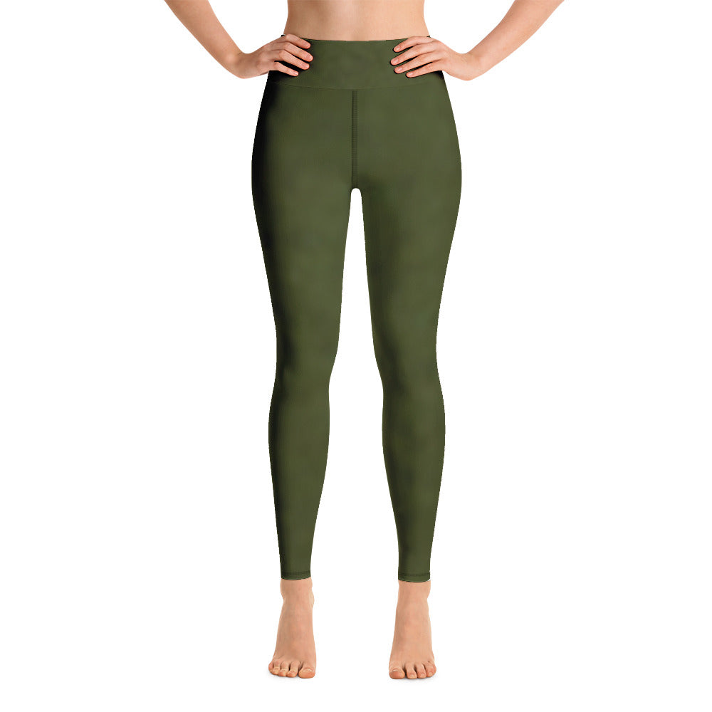 Tree Hugging Forest Green Yoga Leggings