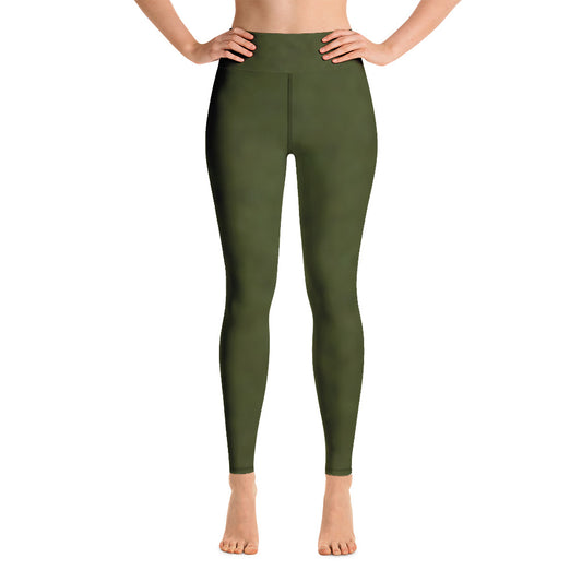 Tree Hugging Forest Green Yoga Leggings