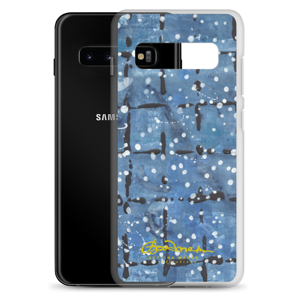 Blu&White Dotted Plaid Samsung Case (select model)