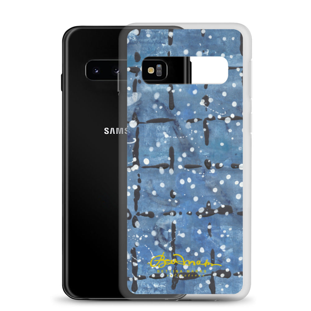 Blu&White Dotted Plaid Samsung Case (select model)