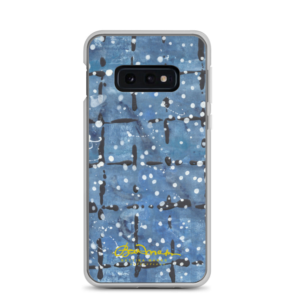 Blu&White Dotted Plaid Samsung Case (select model)