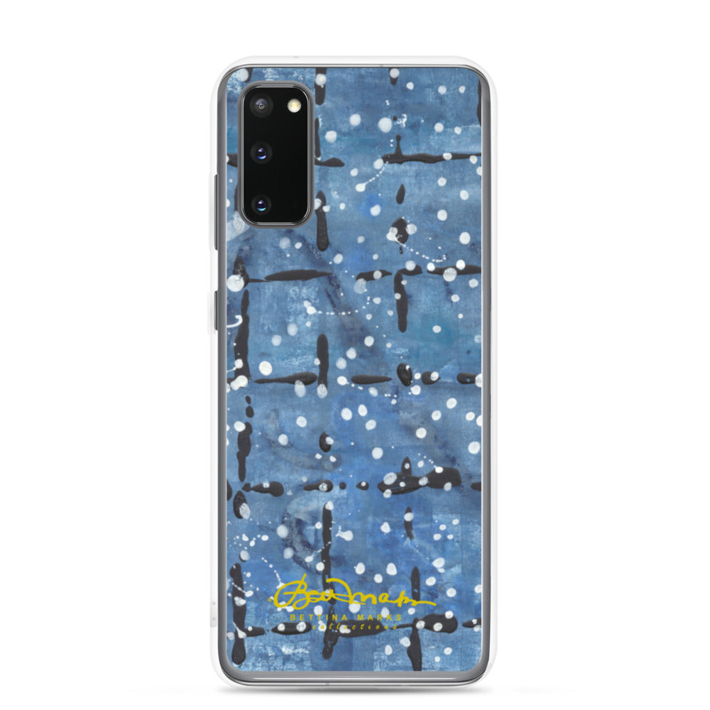 Blu&White Dotted Plaid Samsung Case (select model)