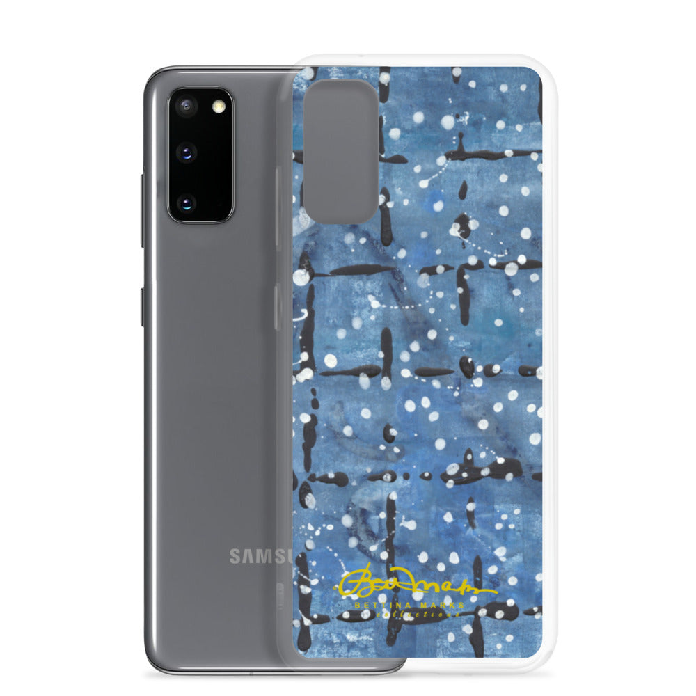 Blu&White Dotted Plaid Samsung Case (select model)