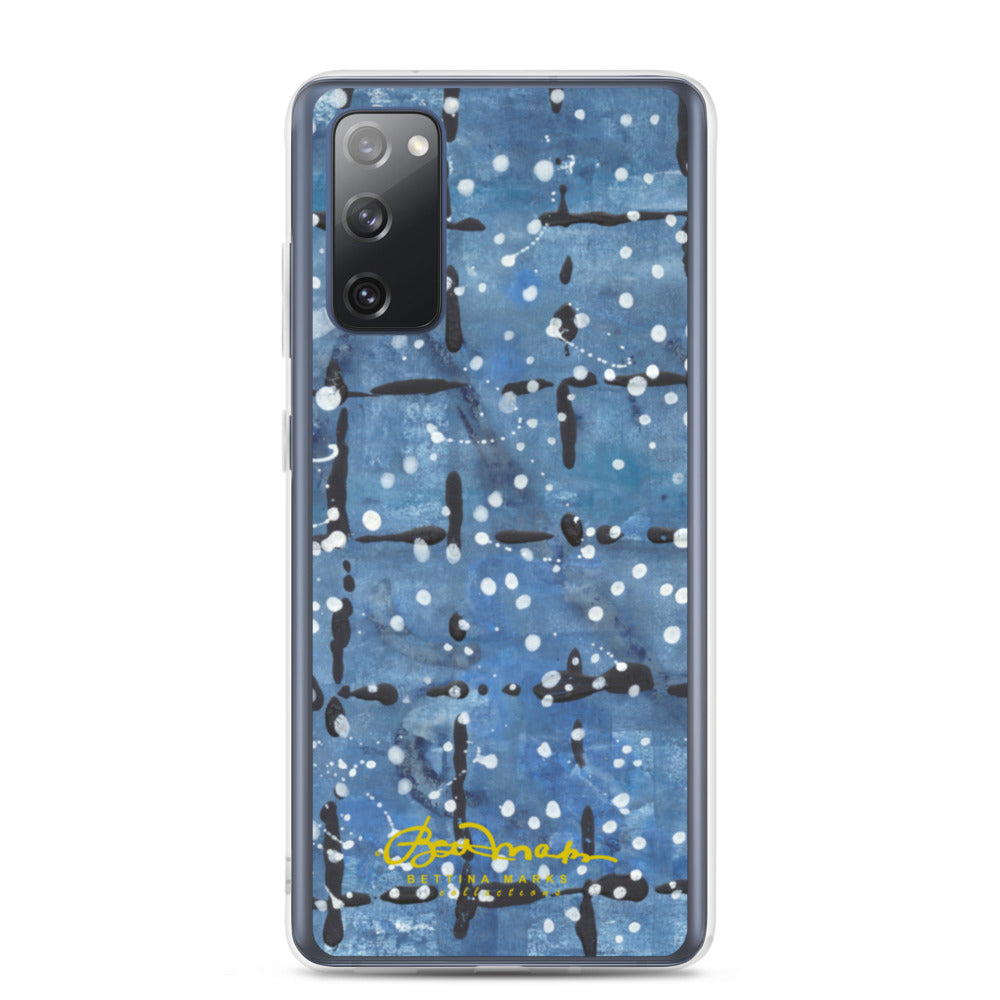 Blu&White Dotted Plaid Samsung Case (select model)