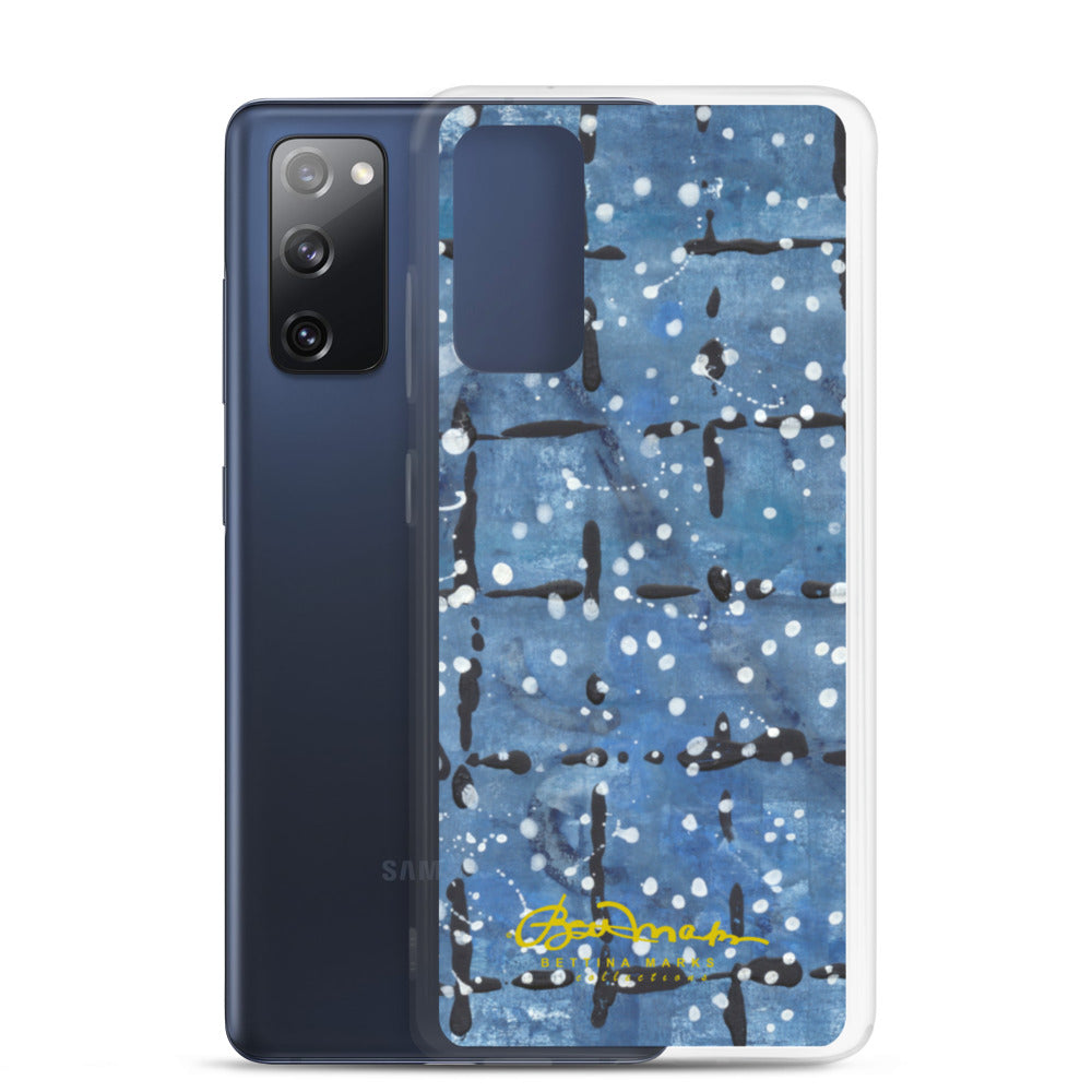 Blu&White Dotted Plaid Samsung Case (select model)