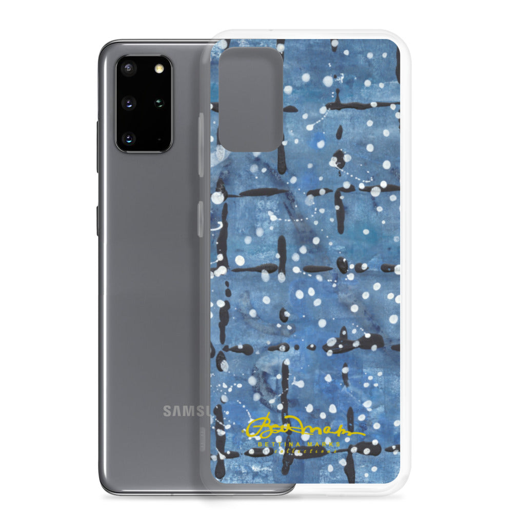 Blu&White Dotted Plaid Samsung Case (select model)