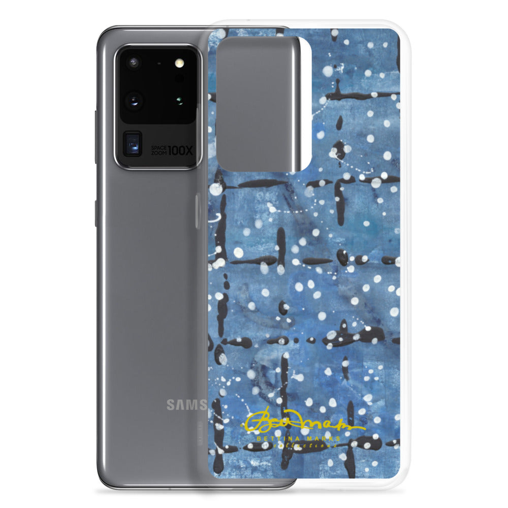 Blu&White Dotted Plaid Samsung Case (select model)