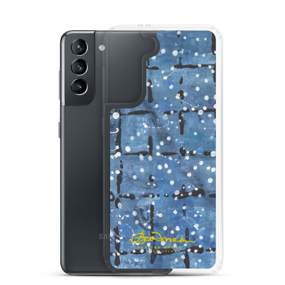 Blu&White Dotted Plaid Samsung Case (select model)