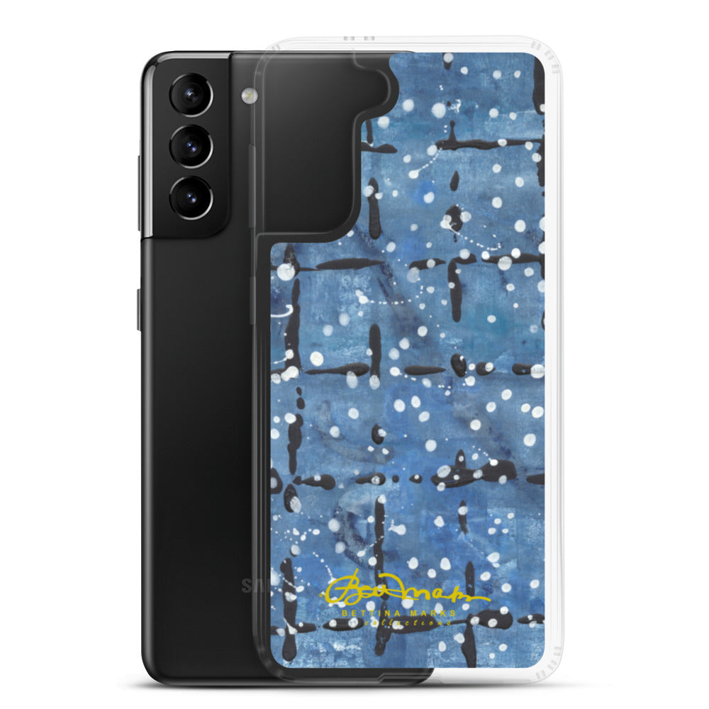 Blu&White Dotted Plaid Samsung Case (select model)