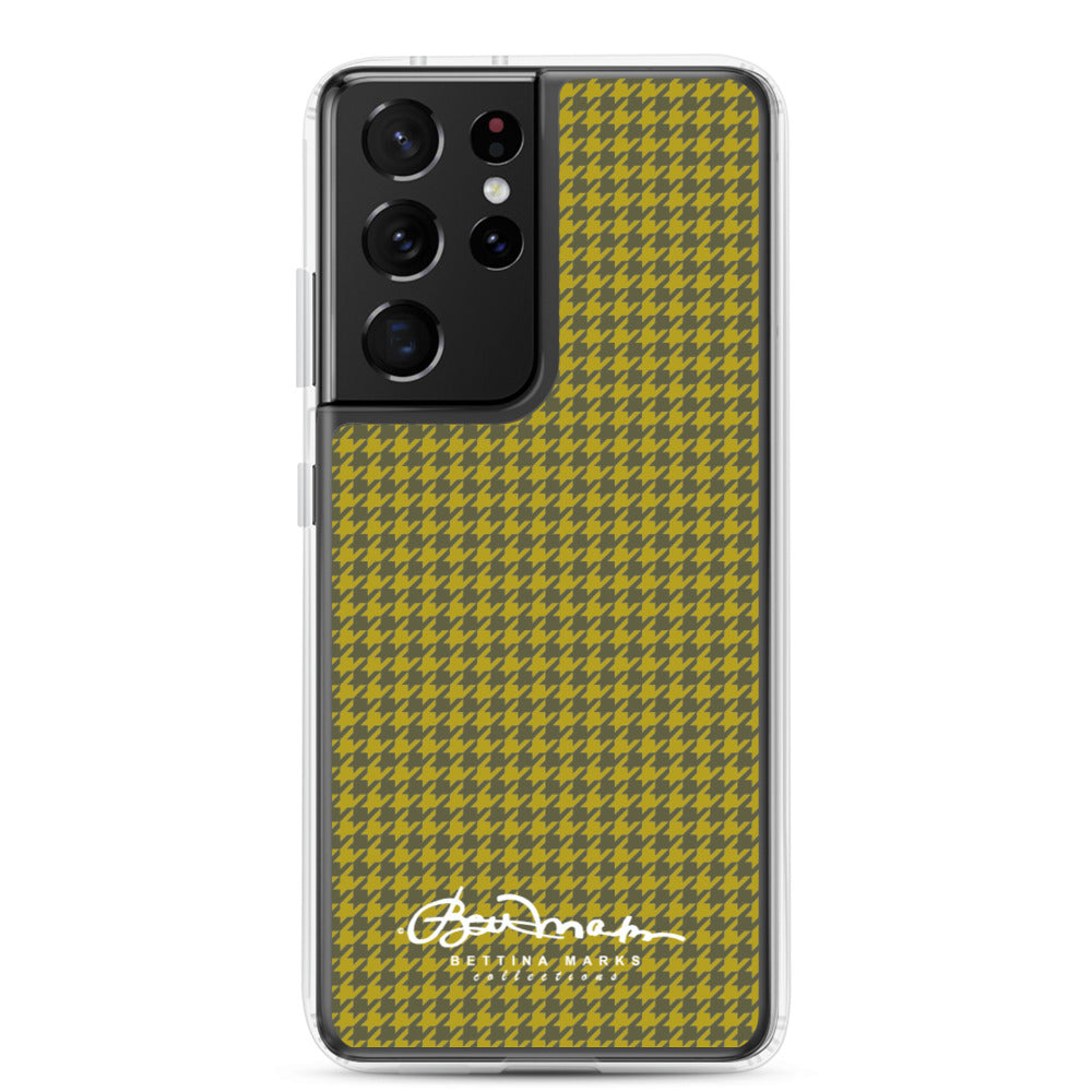 Olive Houndstooth Samsung Case