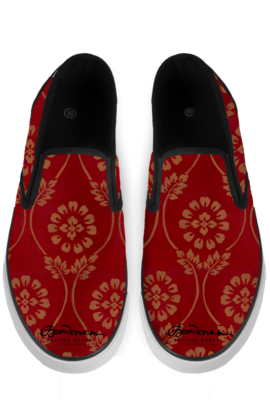 Turkish Vertical Black Slip On Sneakers